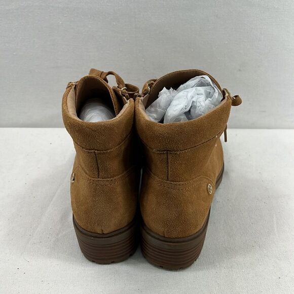 Giani Bernini Berteyl Suede Lace-Up Booties Amber Suede- Size 9 M- NIB - Picture 3 of 7